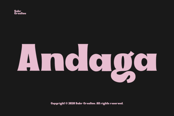 Andaga: A Bold Serif Font for Modern Branding