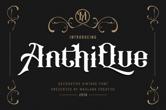 Anthique: A Victorian-Inspired Display Font for Modern Branding