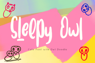 Sleepy Owl Font for Handmade Projects